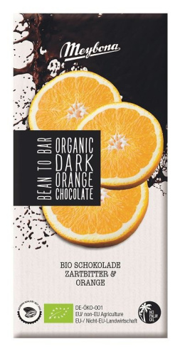 Bio czekolada gorzka z chrupiącymi granulkami pomarańczy, 100g