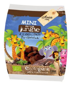 Bio herbatniki z czekoladą Mini Jungle 100g